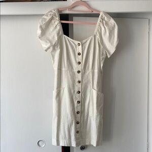 Madewell White Button-Down Dress
